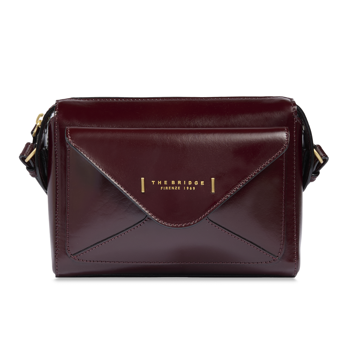 THE BRIDGE - Borsa tracolla in pelle con tasca frontale FRIDA