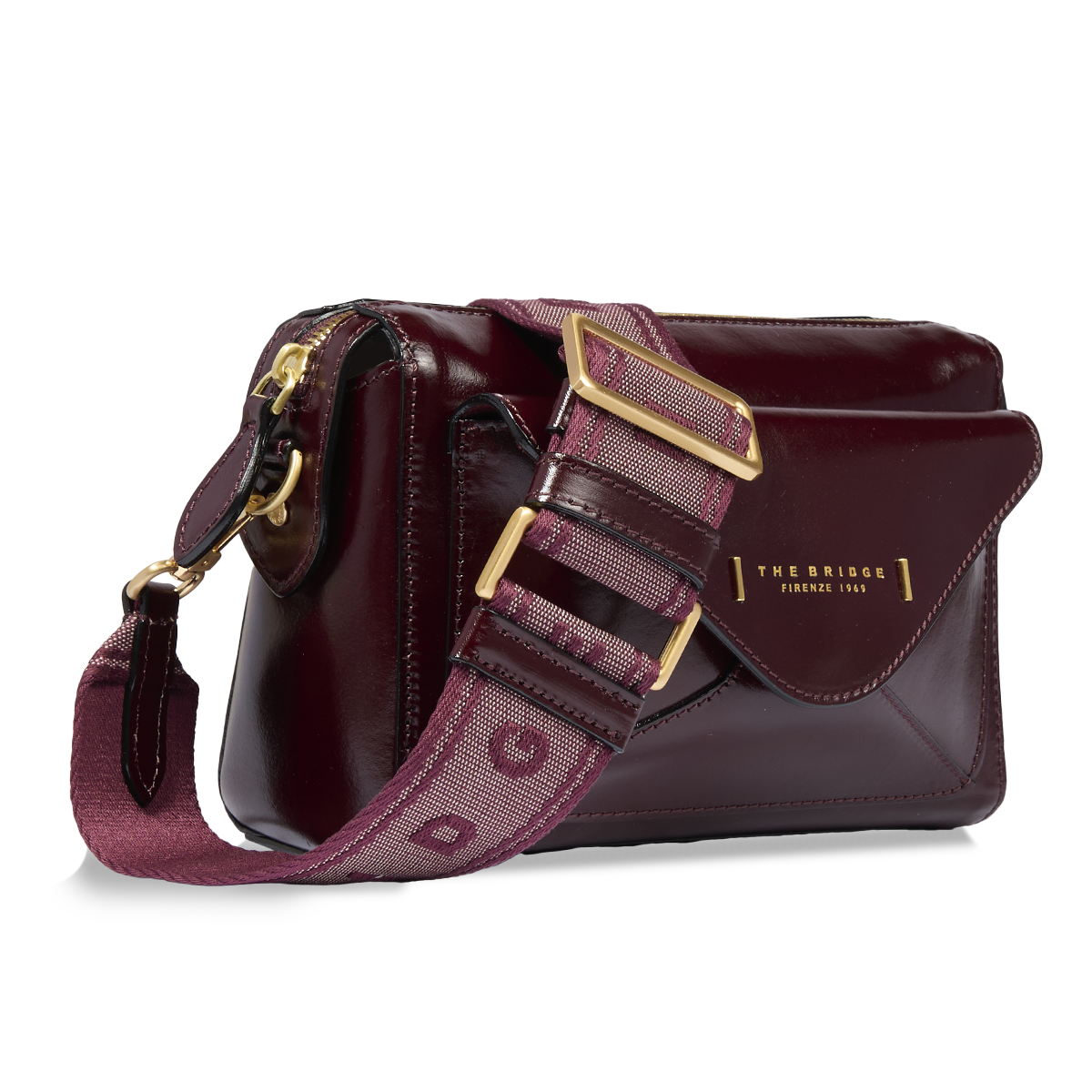 THE BRIDGE - Borsa tracolla in pelle con tasca frontale FRIDA