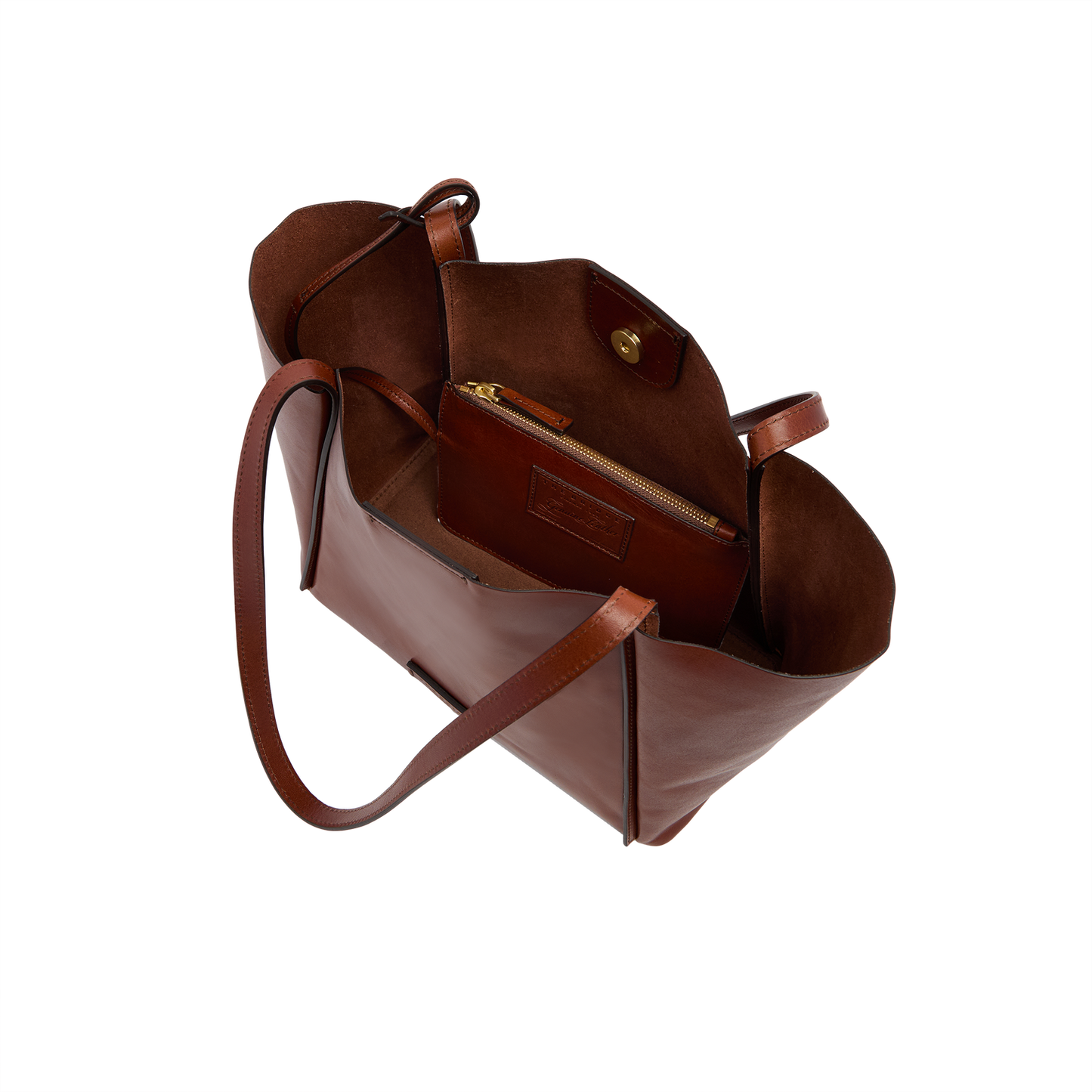 THE BRIDGE - Borsa shopper in pelle con pochette coordinata