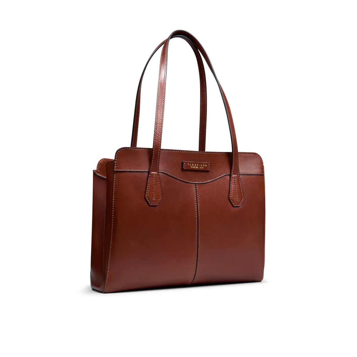 Borsa shopper pelle tre scomparti e zip