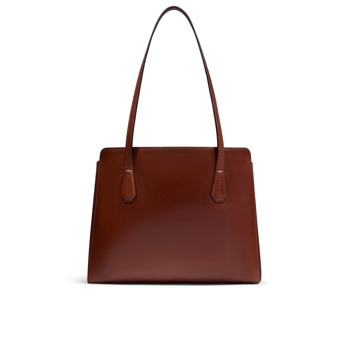 Borsa shopper pelle tre scomparti e zip