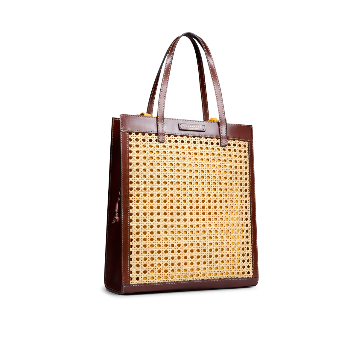 THE BRIDGE - Borsa shopper pelle e paglia di vienna MIRRA_WOW