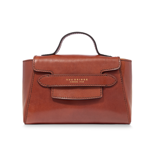 THE BRIDGE - Borsa pelle donna con tracolla removibile LUCREZIA