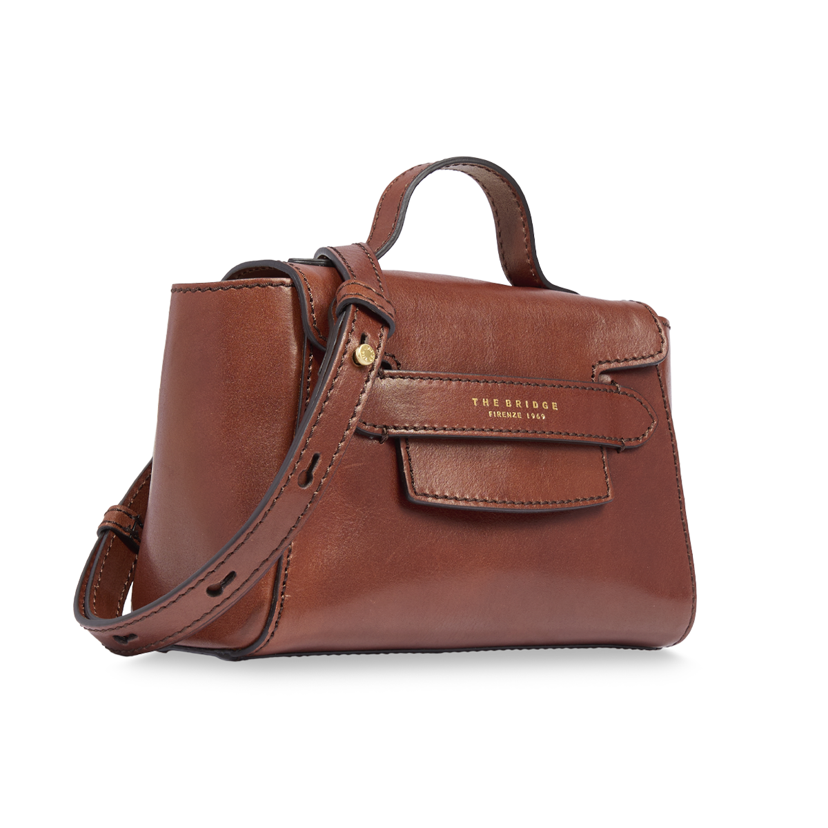 THE BRIDGE - Borsa pelle donna con tracolla removibile LUCREZIA