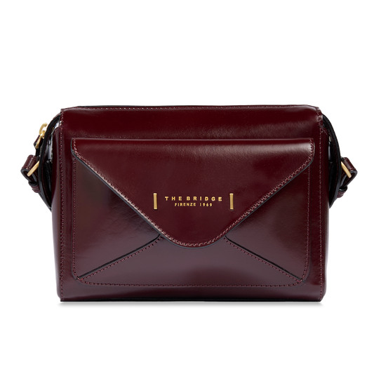 THE BRIDGE - Borsa tracolla in pelle con tasca frontale FRIDA