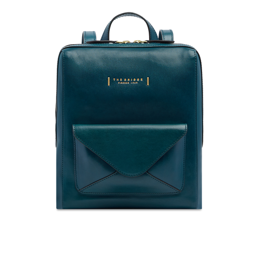THE BRIDGE - Zaino donna in pelle con tasca frontale - FRIDA ZAINO PAVONE