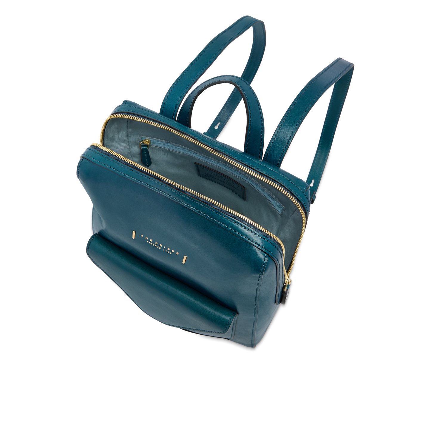 THE BRIDGE - Zaino donna in pelle con tasca frontale - FRIDA ZAINO PAVONE