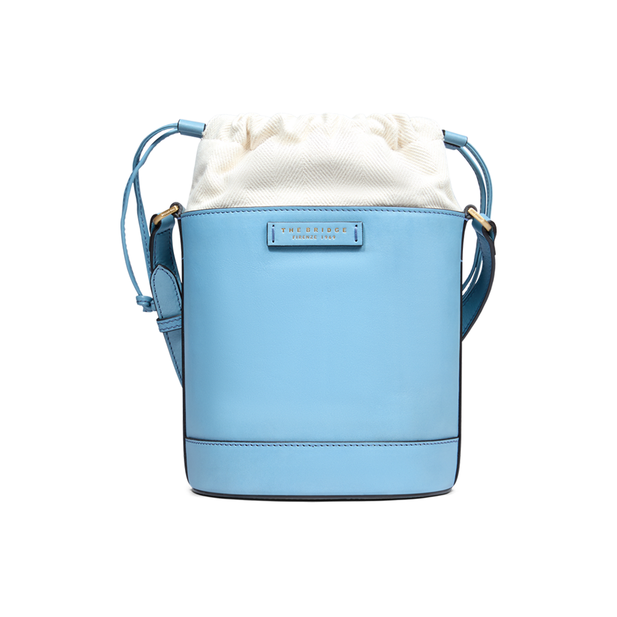 THE BRIDGE - Borsa secchiello pelle con chiusura a coulisse