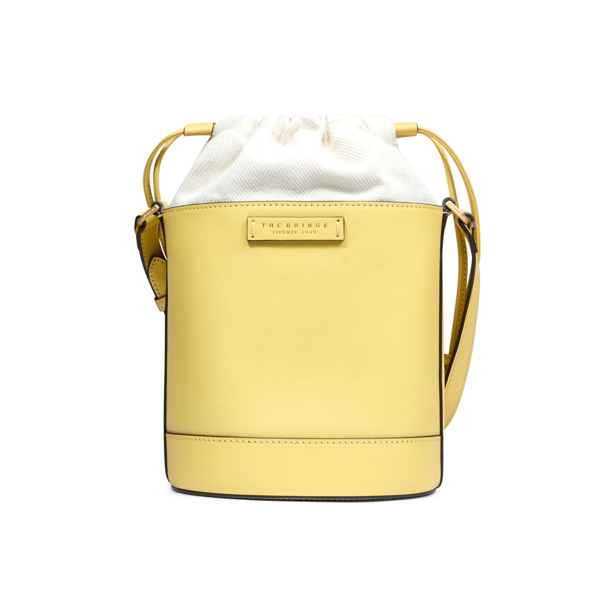 THE BRIDGE - Borsa secchiello pelle con chiusura a coulisse