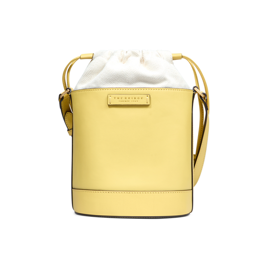 THE BRIDGE - Borsa secchiello pelle con chiusura a coulisse