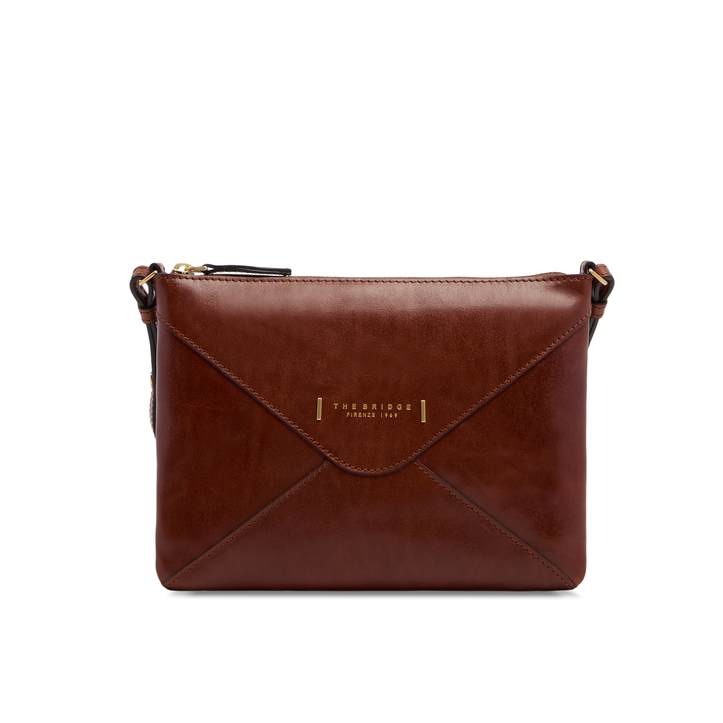THE BRIDGE - Borsa tracolla pelle chiusa con zip