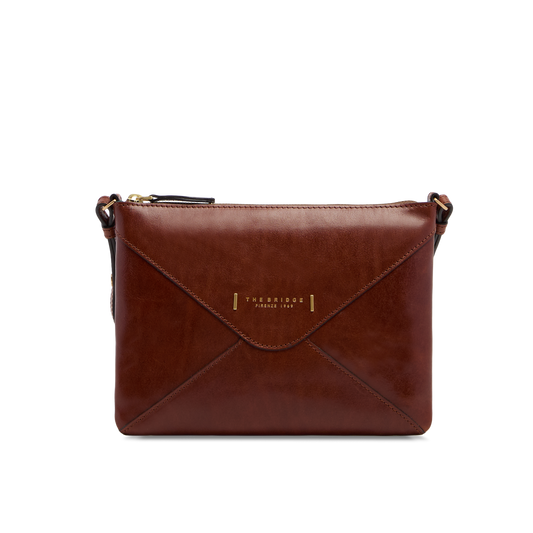 THE BRIDGE - Borsa tracolla pelle chiusa con zip