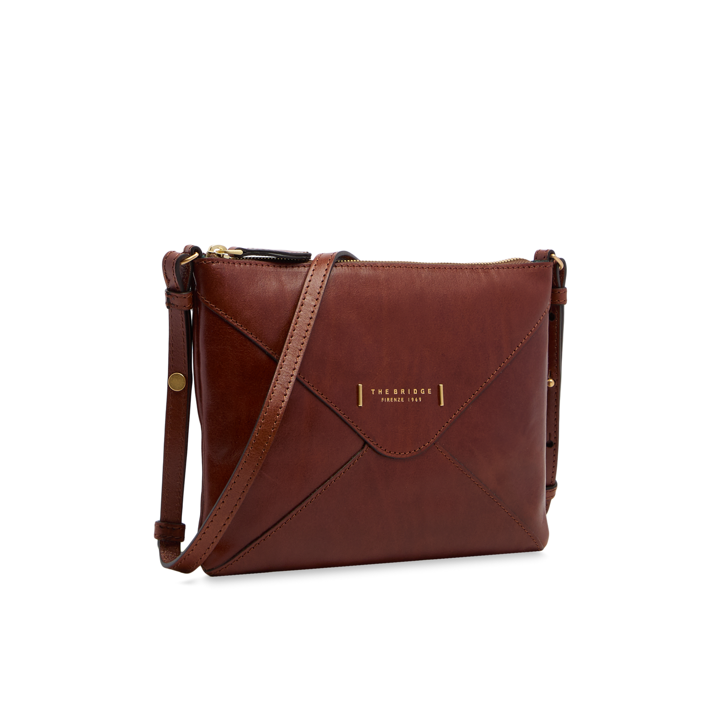 THE BRIDGE - Borsa tracolla pelle chiusa con zip