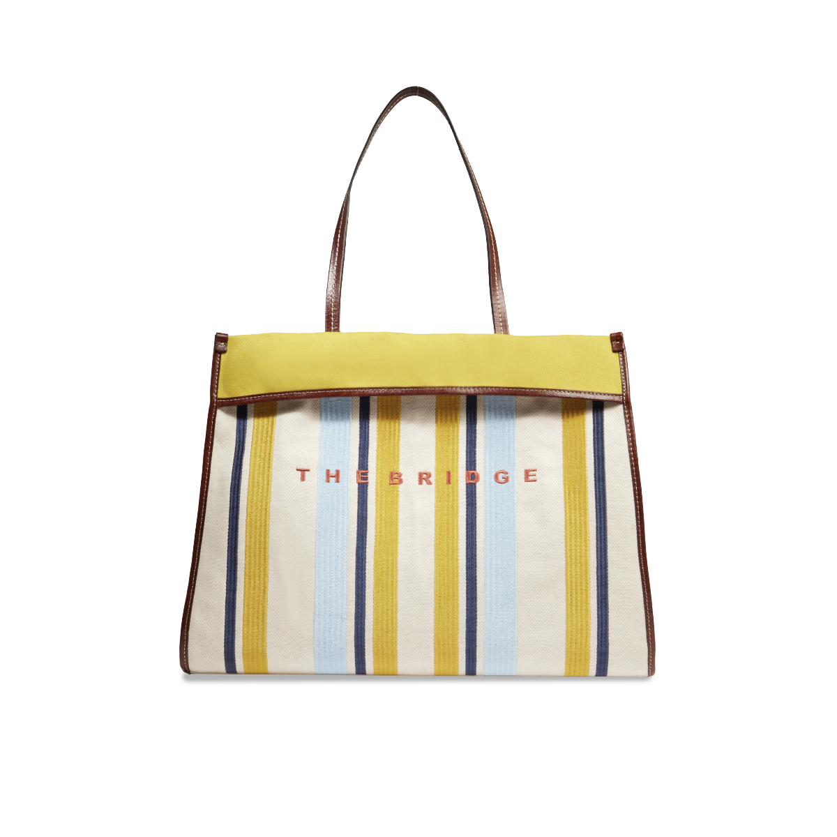THE BRIDGE - Borsa shopper pelle e tessuto