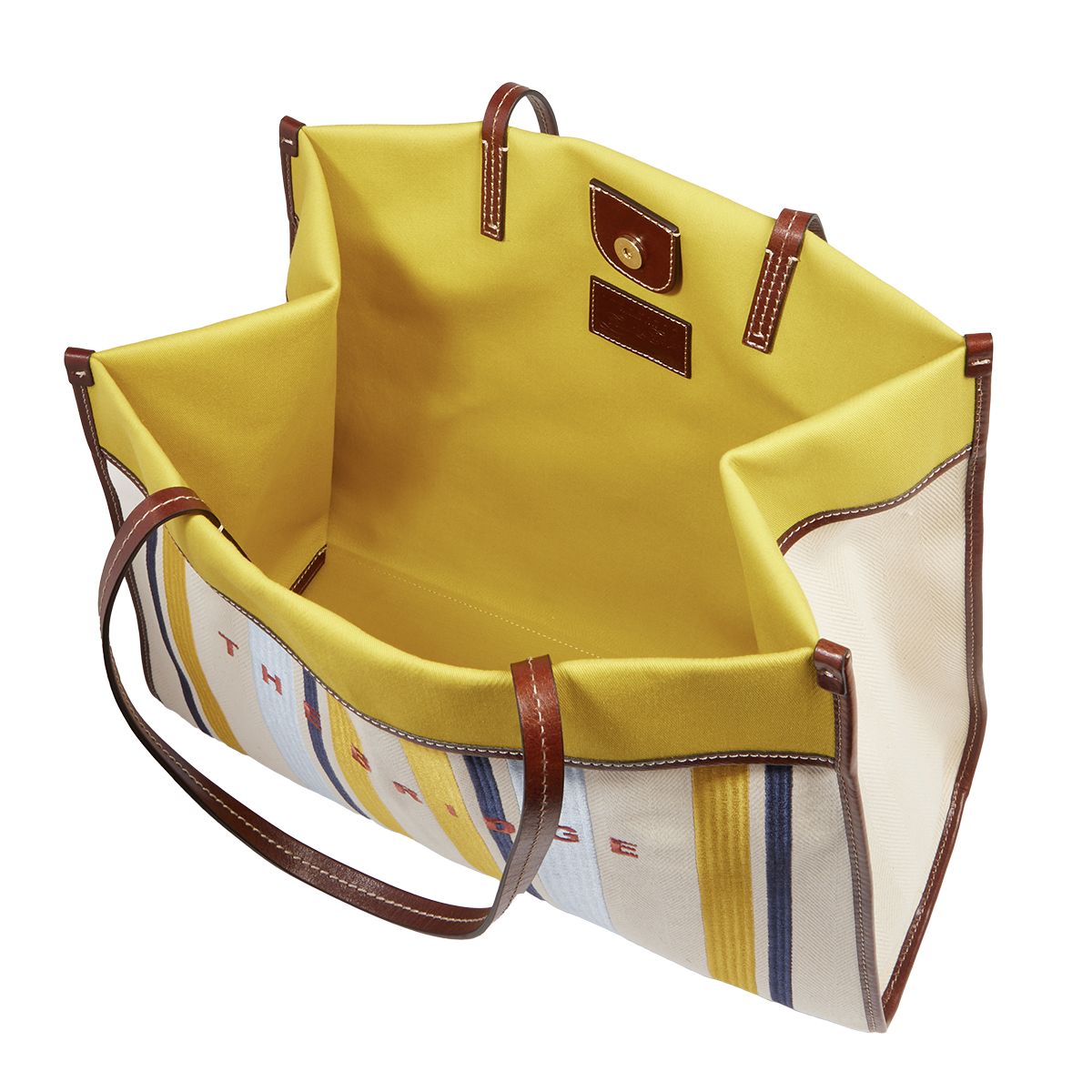 THE BRIDGE - Borsa shopper pelle e tessuto