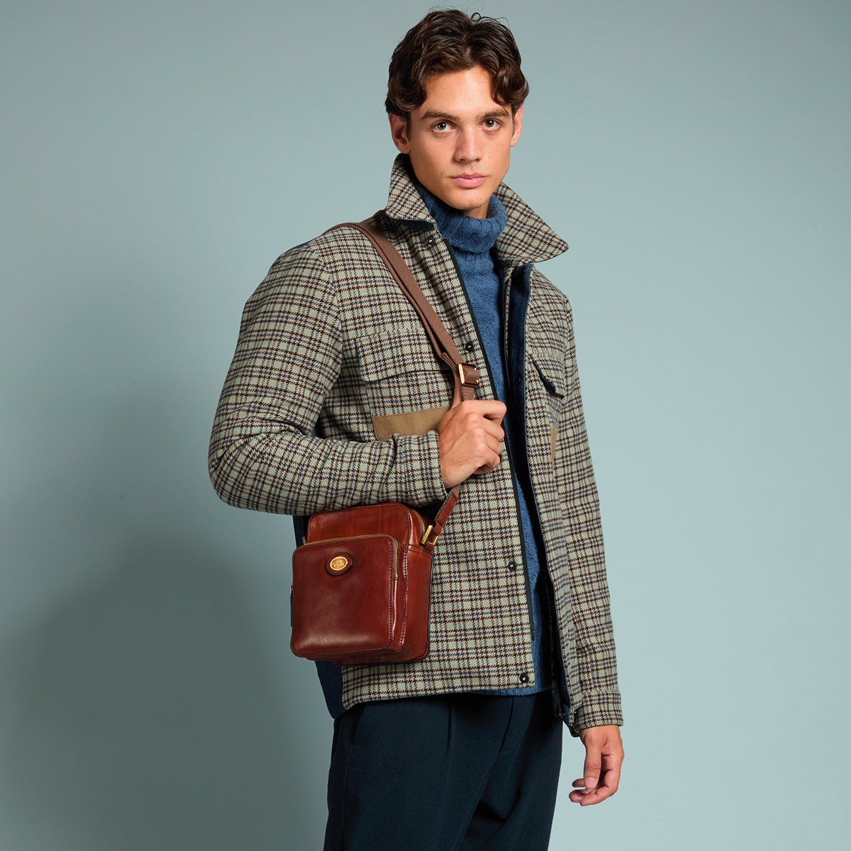 THE BRIDGE - Borsello uomo pelle una zip