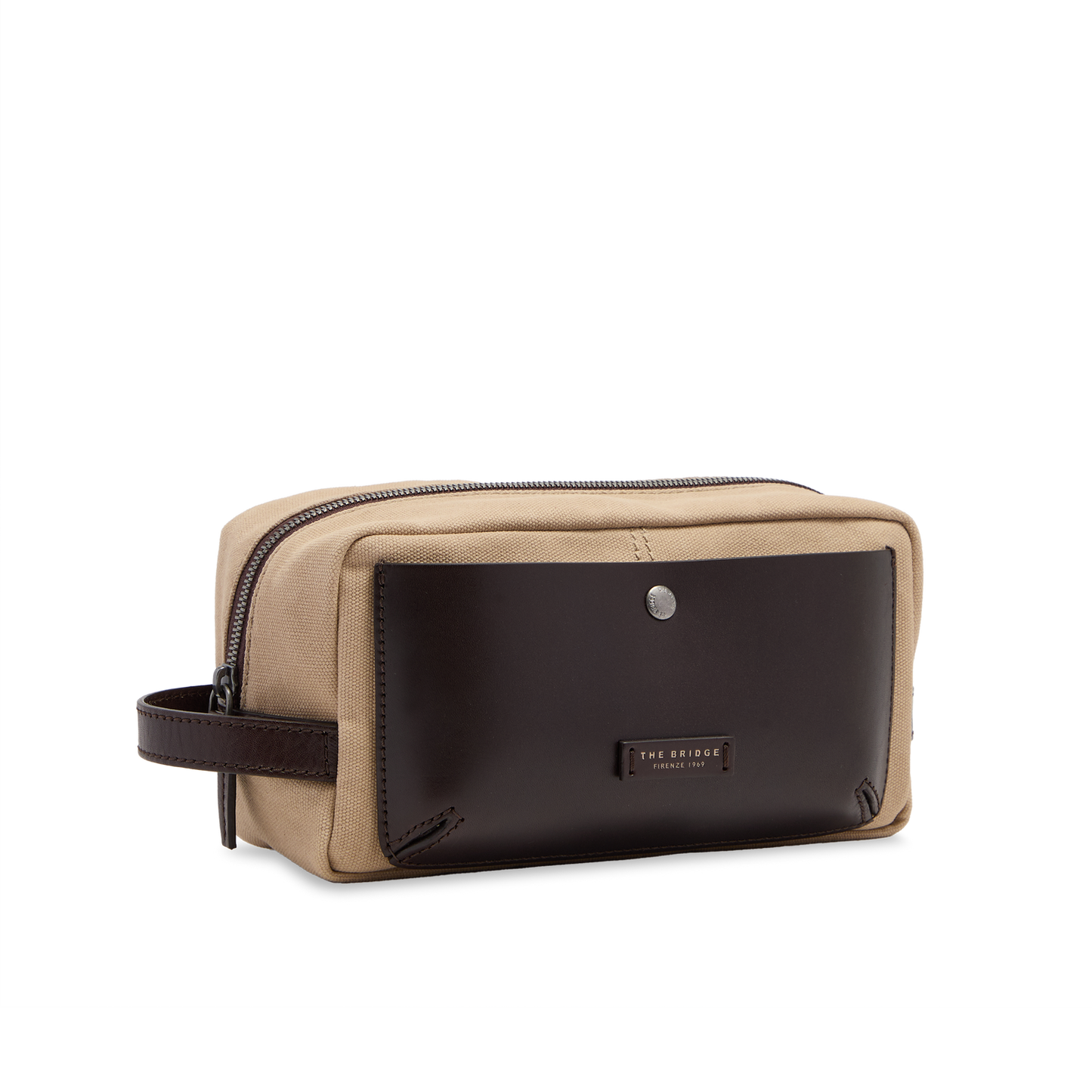 Beauty case pelle e tessuto - Igor