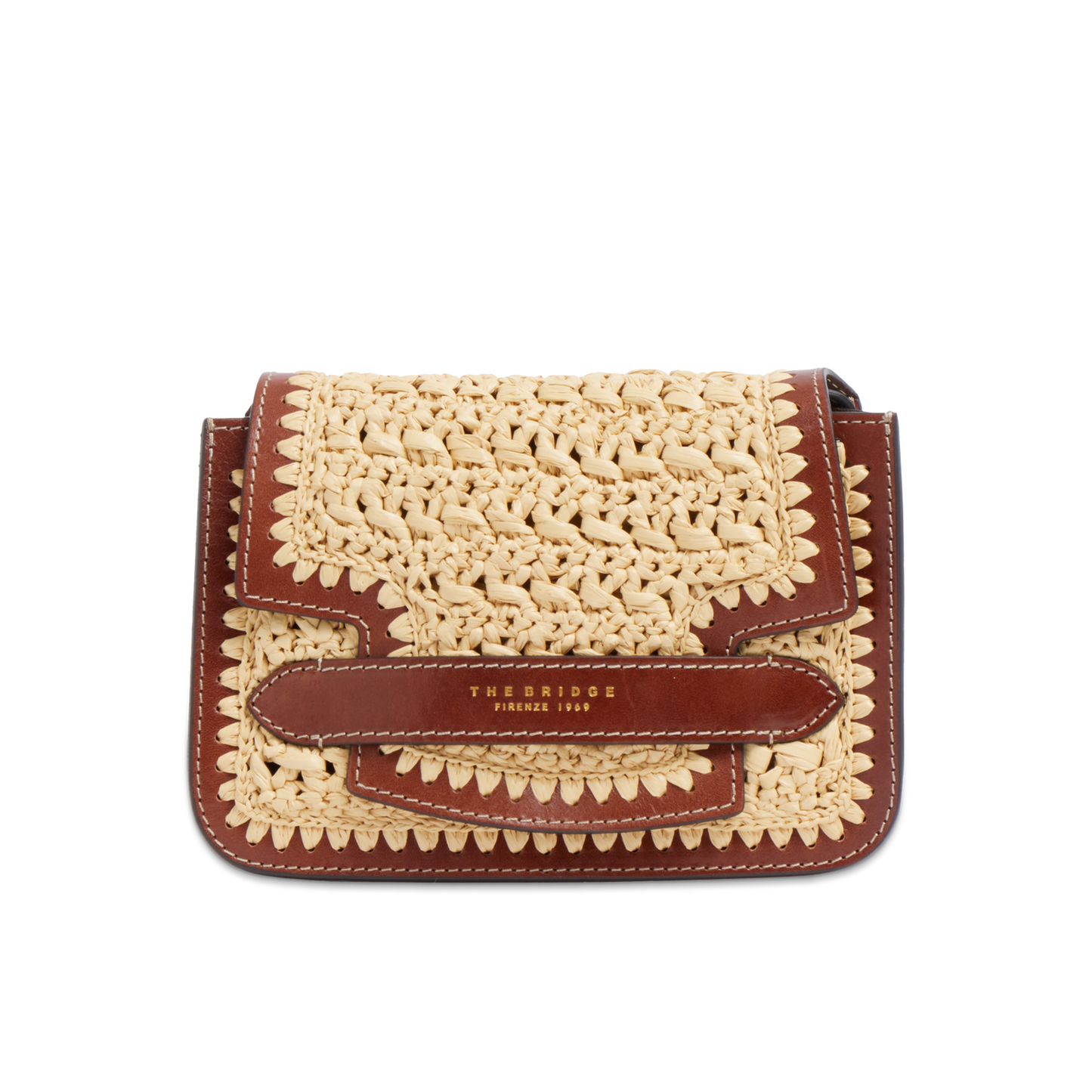THE BRIDGE - Lucrezia wow Borsa tracolla in pelle e rafia
