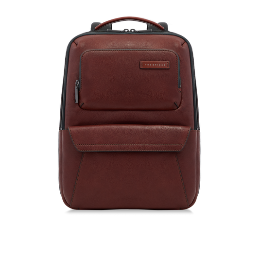 The bridge - Zaino in pelle uomo con tasche frontali