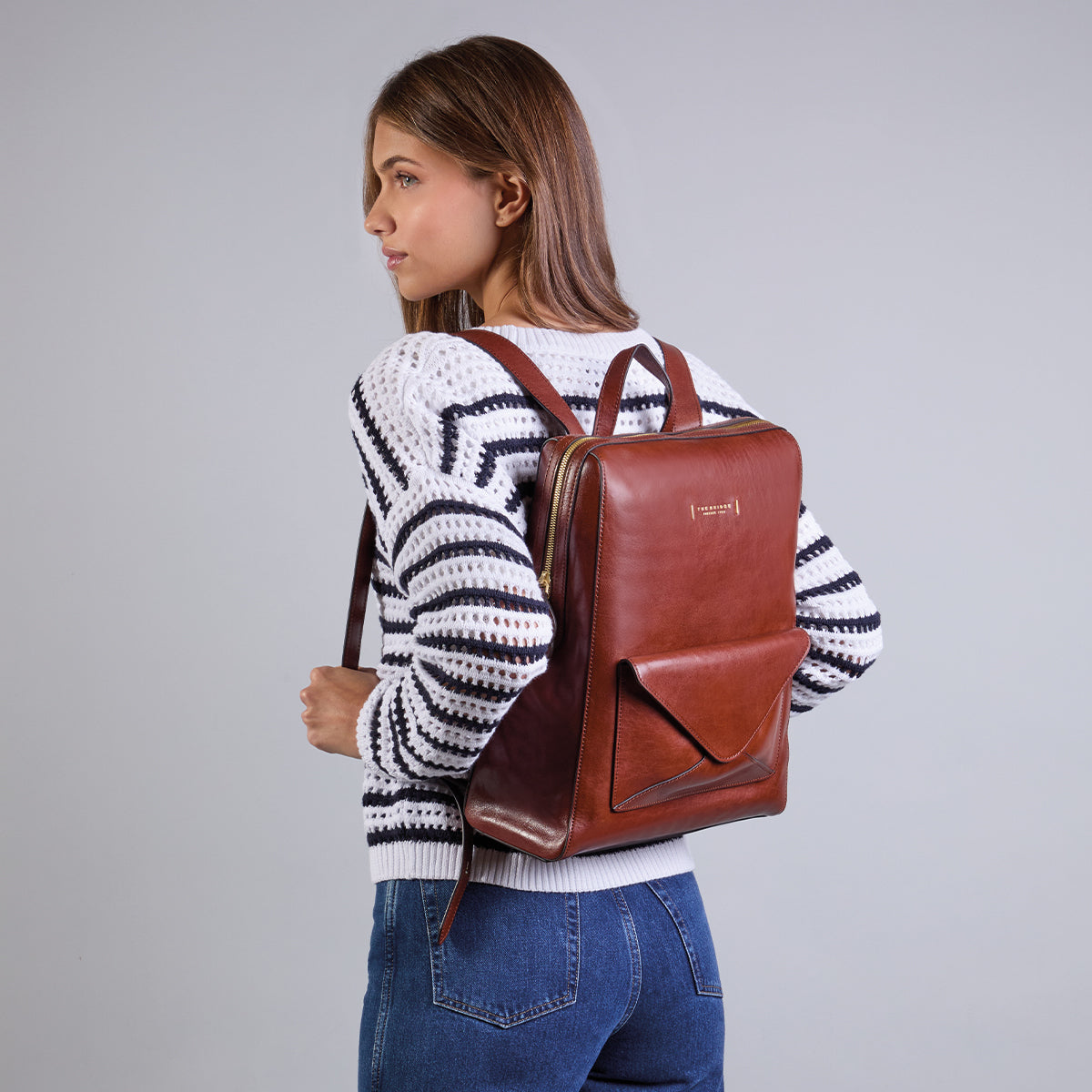 The bridge - Zaino donna in pelle con tasca frontale